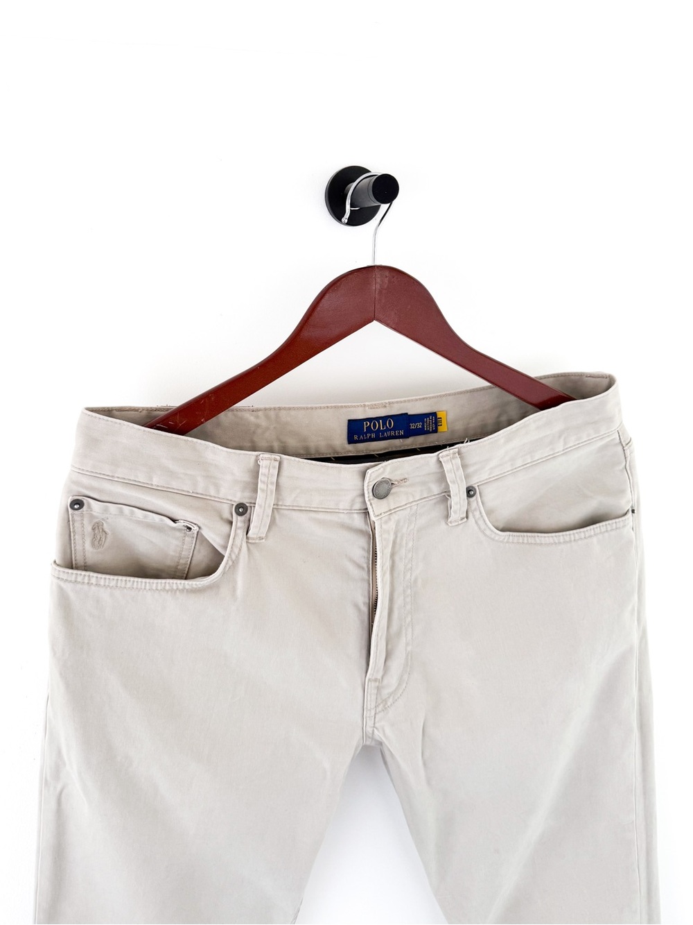 Polo Ralph Lauren Slim Straight-Leg Twill Pants in Light Taupe Khaki 32x32 Men's - Picture 7 of 11